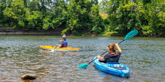 Camping Blue Canoe Kayak