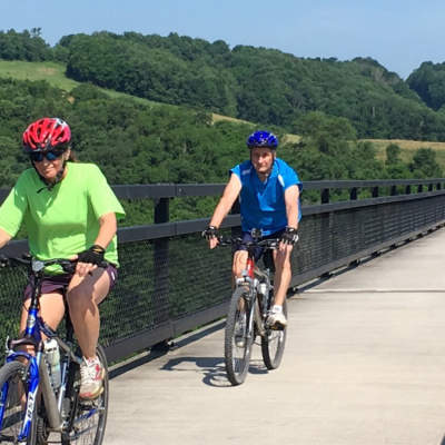 Cyclists on Salisbury Viaduct