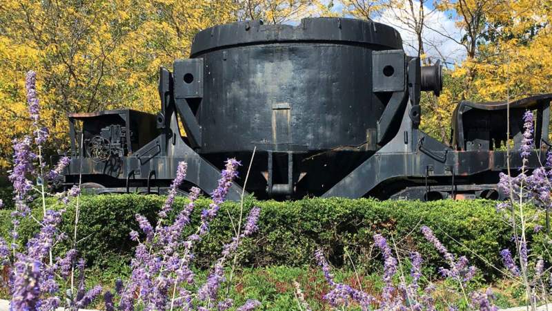 Steel ladle train car