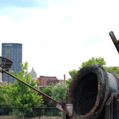 Ironworker Sculptures on Three Rivers Heritage Trail